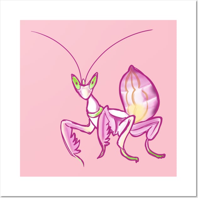 Orchid Mantis Wall Art by SophieScruggs